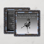 Black Crow Party Metalic Uitnodiging (Voorkant / Achterkant)