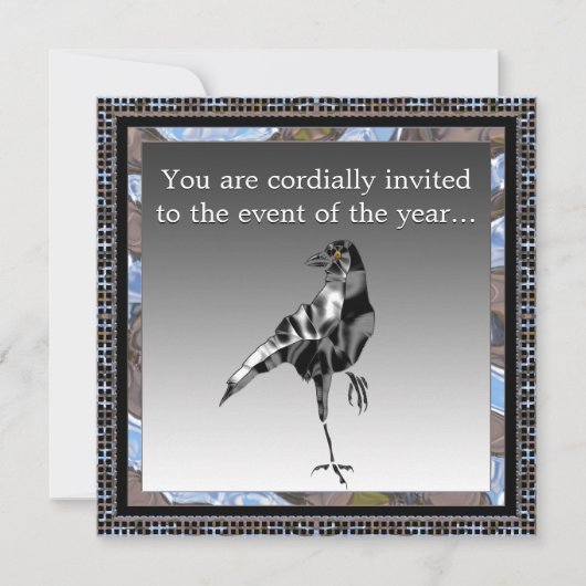 Black Crow Party uitnodiging (Voorkant)