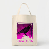 Black Crow Queen Bird die Gift Idea Canvas tas bek (Voorkant)