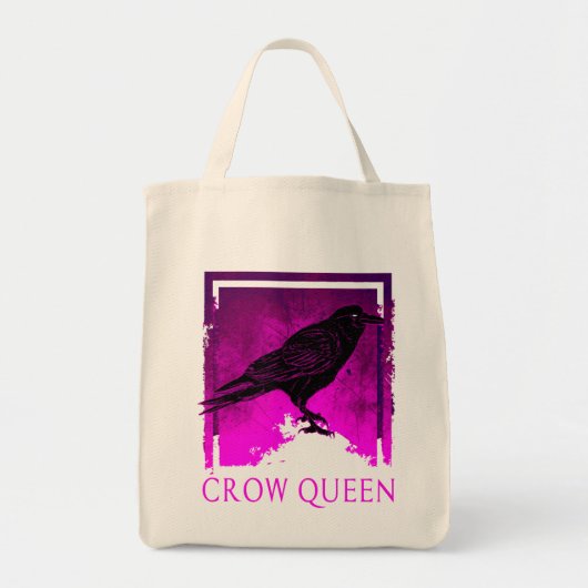 Black Crow Queen Bird die Gift Idea Canvas tas bek (Voorkant)