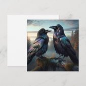 Black Crow Raven Bird Art (Voorkant / Achterkant)