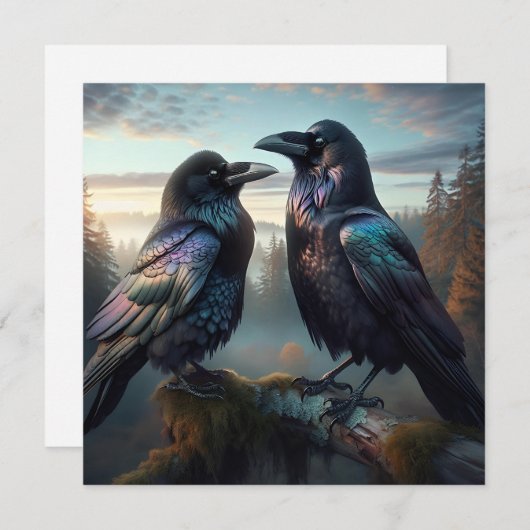 Black Crow Raven Bird Art (Voorkant / Achterkant)