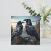 Black Crow Raven Bird Art (Staand voorkant)