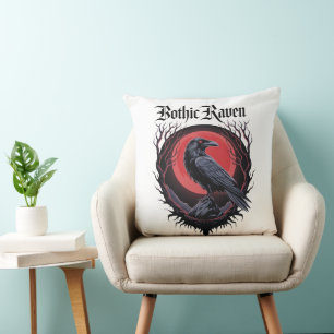 Black Crow Raven Bird - Mystieke Geest Gooi Pil Kussen