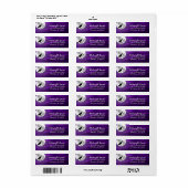 Black Crow Raven Silhouette op Moon Edgy Gothic Etiket (Full Sheet)