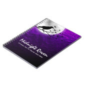 Black Crow Raven Silhouette op Moon Edgy Gothic Notitieboek (Linkerzijde)