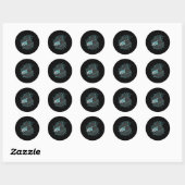 Black Crow Ronde Sticker (Vel)