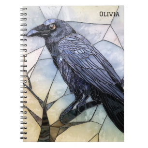 Black Crow Scary Gothic Abstract Notitieboek
