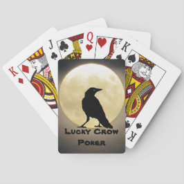 Black Crow Silhouette en Moon Lucky Crow Poker Pokerkaarten