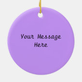 Black Crow Silhouette in Barren Branches Paars Keramisch Ornament (Achterkant)