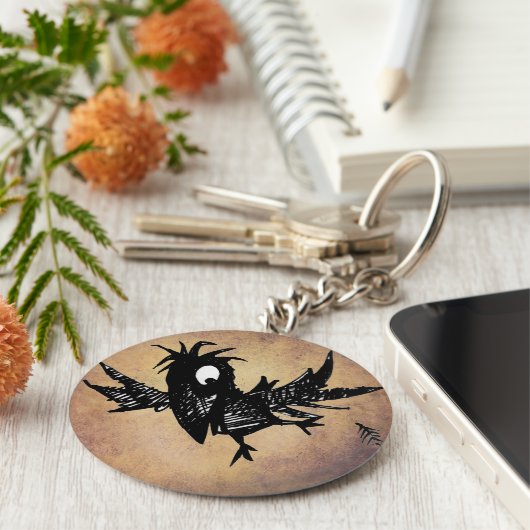 Black Crow Sleutelhanger (Zijkant)