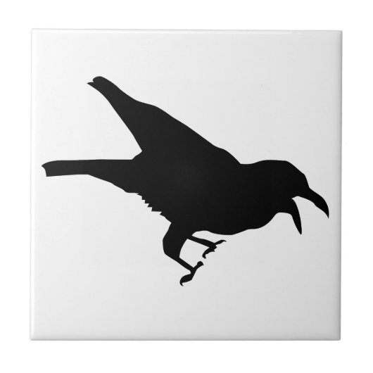 Black Crow Tile 2 Tegeltje (Voorkant)
