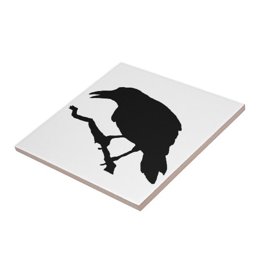 Black Crow Tile 4 Tegeltje (Zijkant)