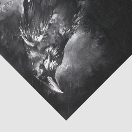 Black Crow Tissuepapier (Detail)