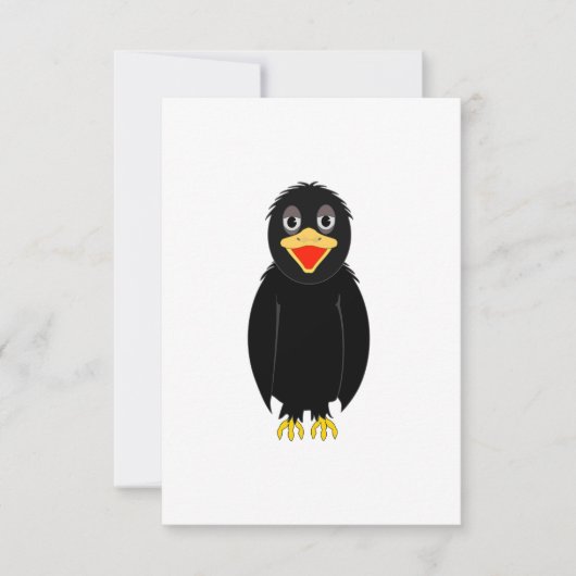 Black Crow-uitnodigingen Kaart (Voorkant)