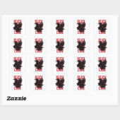Black Crow Vierkante Sticker (Vel)