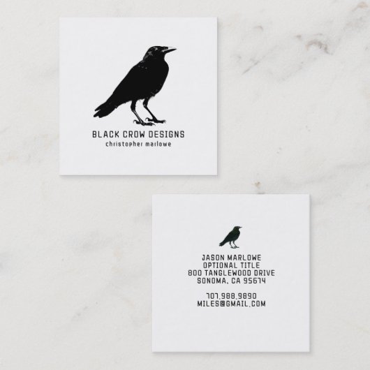 Black Crow Visitekaartje (Voorkant / Achterkant)