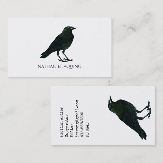 Black Crow Visitekaartje (Voorkant / Achterkant)