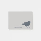 Black Crow Vogel Illustratie Gepersonaliseerd Post-it® Notes (Voorkant)