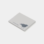 Black Crow Vogel Illustratie Gepersonaliseerd Post-it® Notes (Schuin)