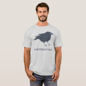 Black Crow Vogel Illustratie Gepersonaliseerd T-shirt (Voorkant volledig)