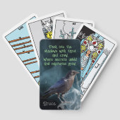 Black Crow Witch Vertrouwd met Blauwgroen Smoke/Sh Pokerkaarten (Achterkant)