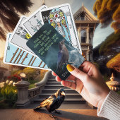 Black Crow Witch Vertrouwd met Blauwgroen Smoke/Sh Pokerkaarten