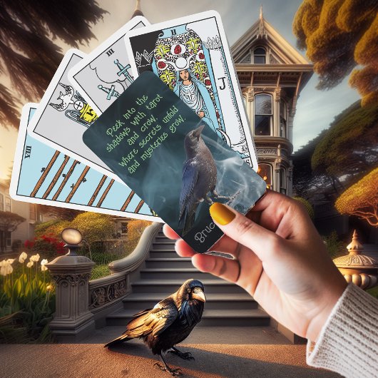 Black Crow Witch Vertrouwd met Blauwgroen Smoke/Sh Pokerkaarten