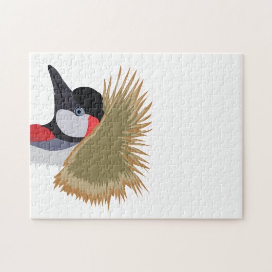 Black Crowned Crane Bird Legpuzzel (Horizontaal)