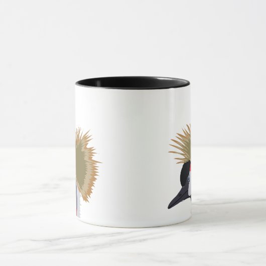 Black Crowned Crane Bird Wildlife Mok (Midden)