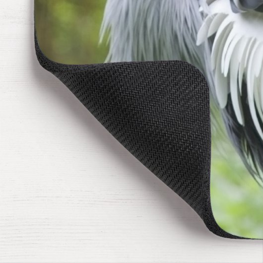 Black Crowned Crane Mousepad Muismat (Hoek)