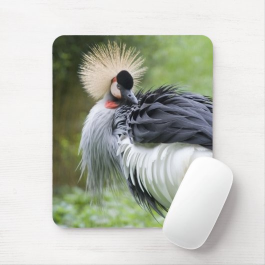 Black Crowned Crane Mousepad Muismat (Met muis)