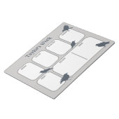 Black Crows Gepersonaliseerde Weekplanner Notitieblok (Schuin)