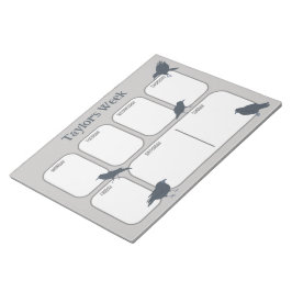 Black Crows Gepersonaliseerde Weekplanner Notitieblok