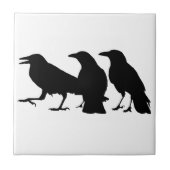 Black Crows Tile 6 Tegeltje (Voorkant)