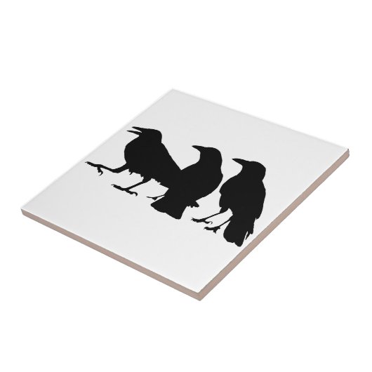 Black Crows Tile 6 Tegeltje (Zijkant)