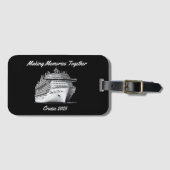 Black Cruise Memories PERSONALISEREN Bagagelabel (Voorkant (horizontaal))