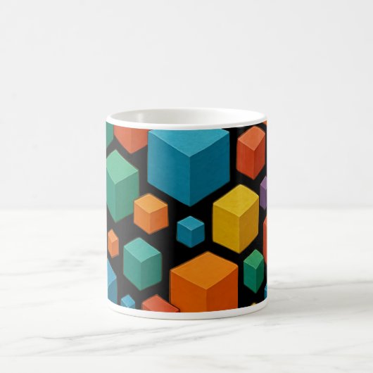 Black cube Mug Koffiemok (Center)