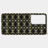 Black Curl Pattern Samsung Galaxy Hoesje (Achterkant horizontaal)