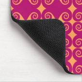 Black Curly Diamond Pattern Muismat (Hoek)