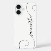 Black Curly Signature Case-Mate iPhone Case (Achterkant)