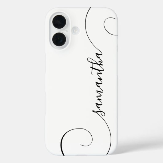 Black Curly Signature Case-Mate iPhone Case (Achterkant)