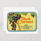 Black Currant Juice Dark Berries Label Art Briefkaart (Voorkant / Achterkant)