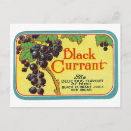 Black Currant Juice Dark Berries  Label Art Briefkaart