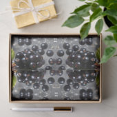 Black Currants Berries & Green Leaf Pattern Tissuepapier (Geschenk)