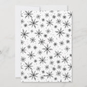 Black Curved Frame Snowflake Photo Feestdagenkaart (Achterkant)