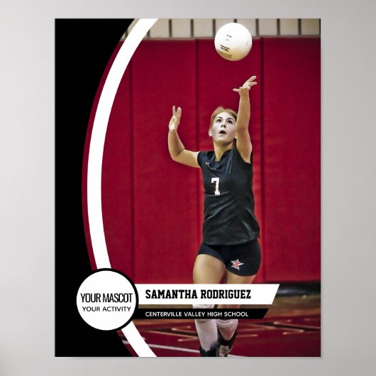 Black Curved Lijst School Photo Poster (Voorkant)