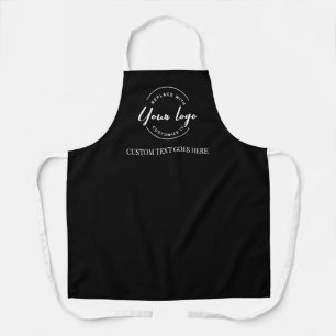 Black Custom Business Apron met persoonlijke Logo Schort