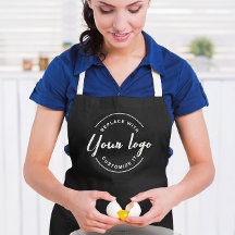 Black Custom Business Apron met persoonlijke Logo