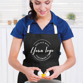 Black Custom Business Apron met persoonlijke Logo Schort